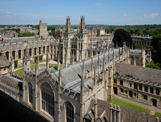 Historical buildings in Oxford, UK