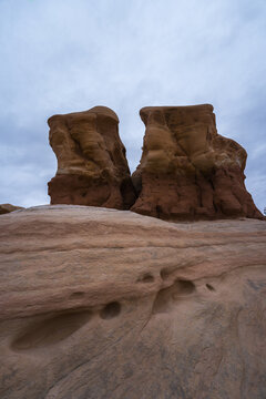 Four Hoodoos Sandstone Formations In Devils Garden