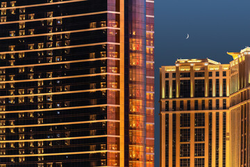 Residential Building At Night In Las Vegas