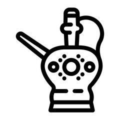 arabic tea jug line icon vector. arabic tea jug sign. isolated contour symbol black illustration