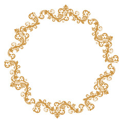 luxury gold floral label frame