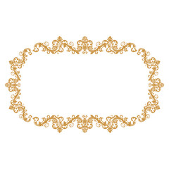 luxury gold floral label frame
