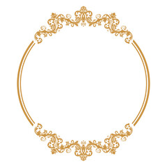 luxury gold floral label frame