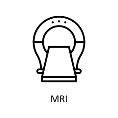 MRI vector outline Icon Design illustration. Medical Symbol on White background EPS 10 File