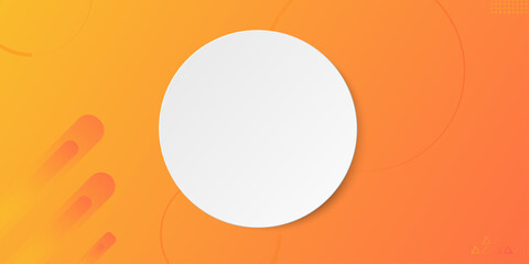 Abstract 3D circle. Abstract 3d vector. Abstract 3D circle paper cut gradient yellow and orange background. Vector EPS10