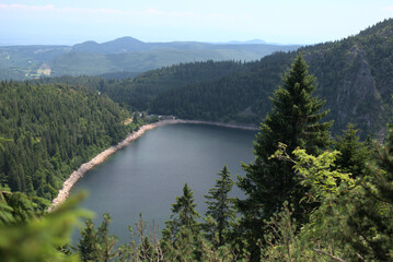 Fototapeta premium Le Lac Blanc dans le massif des Vosges - France