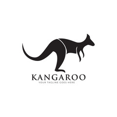 Vector Logo Illustration Australian Kangaroo Mascot Cartoon