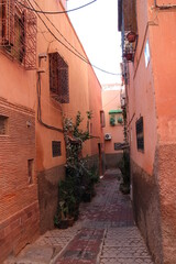Narrow Lane in Marrakesh, Morocco