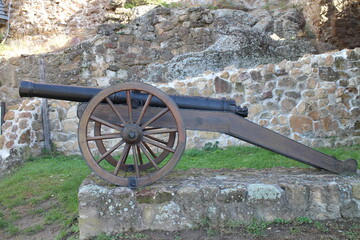Cannon in Filakovo castle in south of central Slovakia