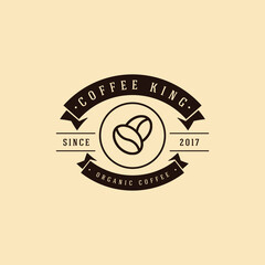 Fototapeta premium Coffee place logo design, retro vintage logo design