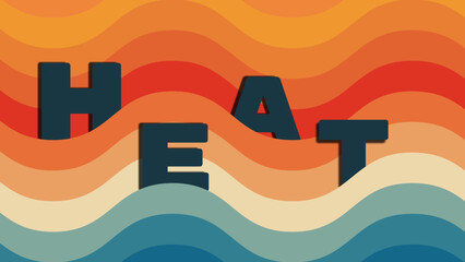 Heatwave vector illustration. Climate change. Global warming. 