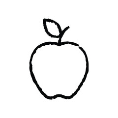 Apple hand-drawn icon vector graphic illustration