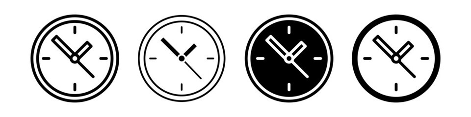 Watch icon vector set. clock illustration sign collection. Time symbol or logo.