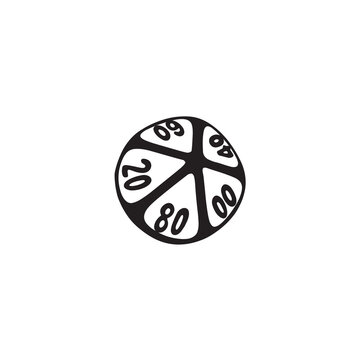 recommend clip art: Vector icon dice for boardgames in doodle style