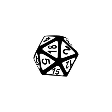 recommend clip art: Vector icon dice for boardgames in doodle style
