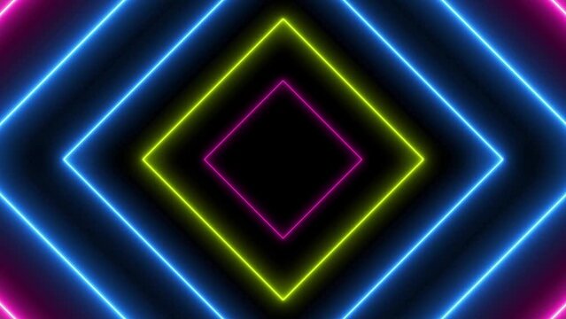 Stroboscopic neon lights - Strobo energetic colors - Laser shapes flashing - Power energetic background 4K