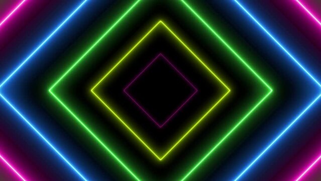 Stroboscopic neon lights - Strobo energetic colors - Laser shapes flashing - Power energetic background 4K