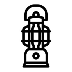 paraffin lamp line icon vector. paraffin lamp sign. isolated contour symbol black illustration
