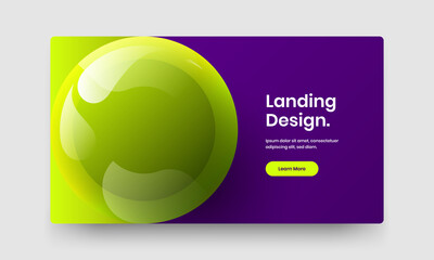 Bright realistic balls annual report illustration. Isolated catalog cover design vector concept.