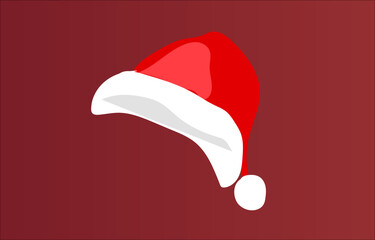 Santa Claus Christmas Hat on red background