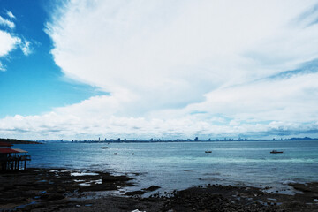 clouds over the sea