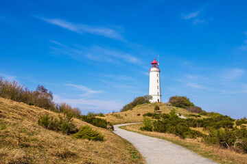 Fototapeta na wymiar Der Leuchtturm Dornbusch auf der Insel Hiddensee