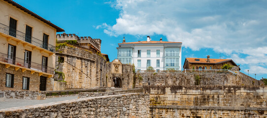 fortified old town of Hondarribia, banner format
