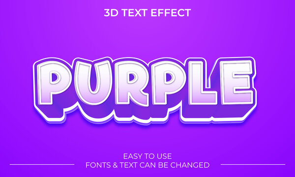 Purple 3d Editable Text Effect 