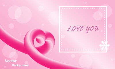 Pink Heart Fluid Background. Abstract Background. Valentine Background.