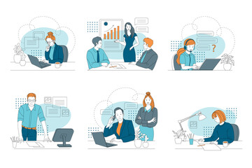Business people. Isolated vector illustration