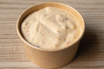 Pepper with mayonnaise sauce 