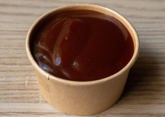 BBQ sauce in a cup 