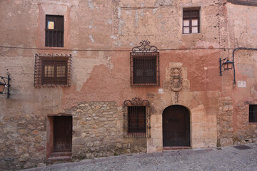 Fototapeta na wymiar Palacios stret in olt town of Albarracin, Teruel province, Spain