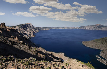 Crater Lake Oregon in seismic Blue