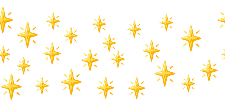 Seamless pattern with stars. Cartoon image of night.