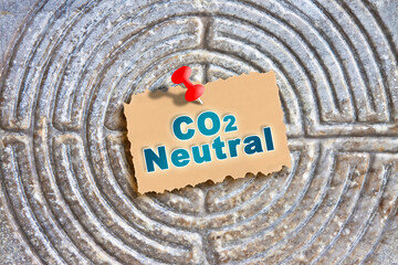 The difficulty of becoming Carbon Neutral - Strategy, problems and solutions concept with CO2...