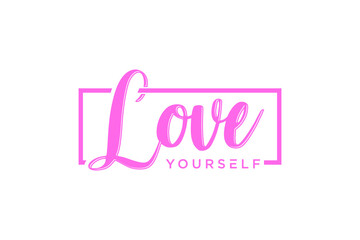 love design concept , love yourself logo design illuastration