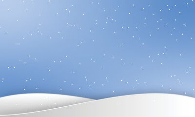 Winter landscape Snowfall and drifts. Vector illustration concept artwork