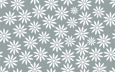 Flowers pastel color seamless pattern