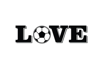 i love football, font type with signs, stickers and tags