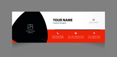 Professional Email Signatures Template Design and email footer and personal social media cover