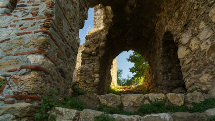 Ruins of Mystras ancient town near Sparta, UNESCO world heritage archeological sight.