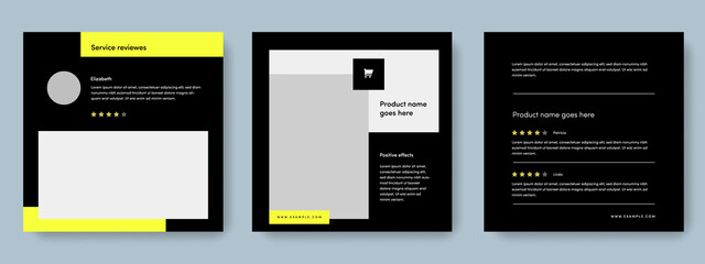 Minimal vector social media layouts for business presentation, editable templates banners