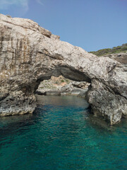 Fototapeta na wymiar Italy, July 2022: wonderful sea and nature in the Tremiti Islands in Puglia