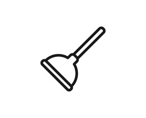 Plunger premium line icon. Simple high quality pictogram. Modern outline style icons. Stroke vector illustration on a white background.