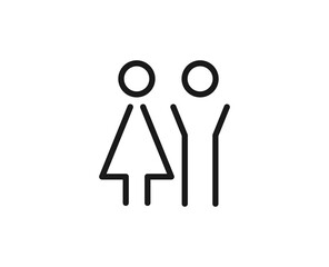 WC premium line icon. Simple high quality pictogram. Modern outline style icons. Stroke vector illustration on a white background.