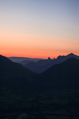 Obraz premium sunset in the mountains