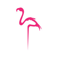 Naklejka premium abstract pink flamingo