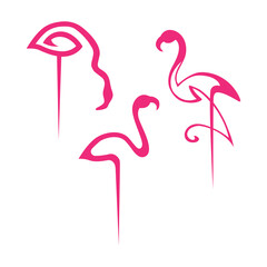abstract pink flamingo