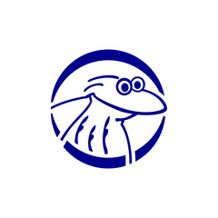 pet silhouette bird craft with white background